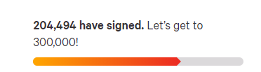 Dogecoin petition's goal. Source: Change.org.