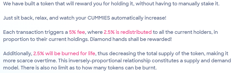 CumRocket tokeneconomics. Forrás: Cumrocket.io